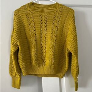 Marc New York Mustard Crew Neck Sweater Size M